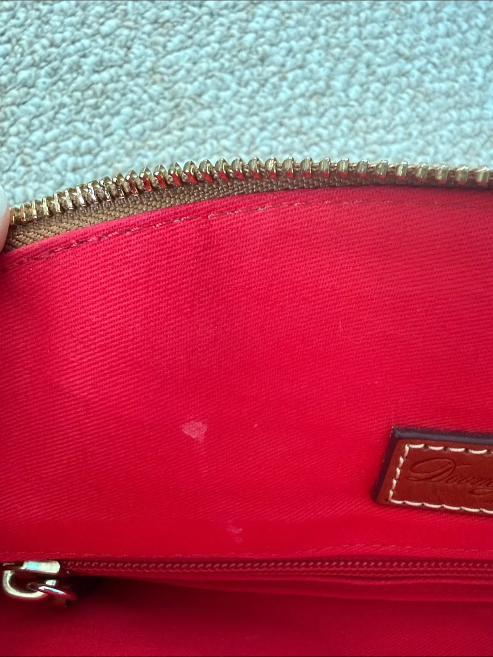 Dooney & Bourke Pebble Leather Ruby Domed Satchel